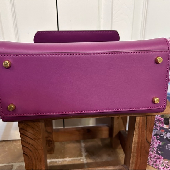 DOLCE & GABBANA Calfskin Small Sicily 58 Bag in plum color - Picture 12 of 16